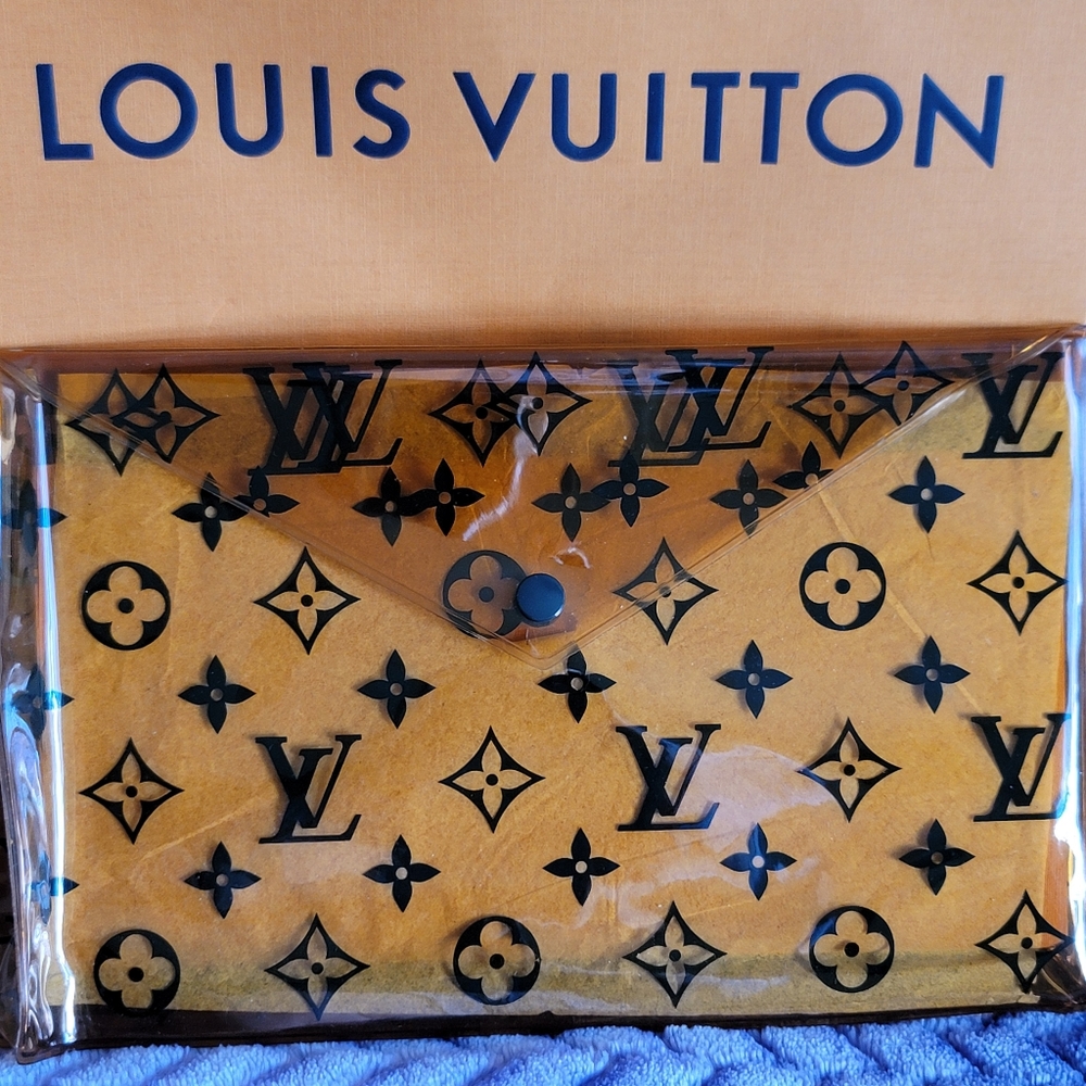 Louis Vuitton Pouch for swim suite storage Monogram Embossed PVC